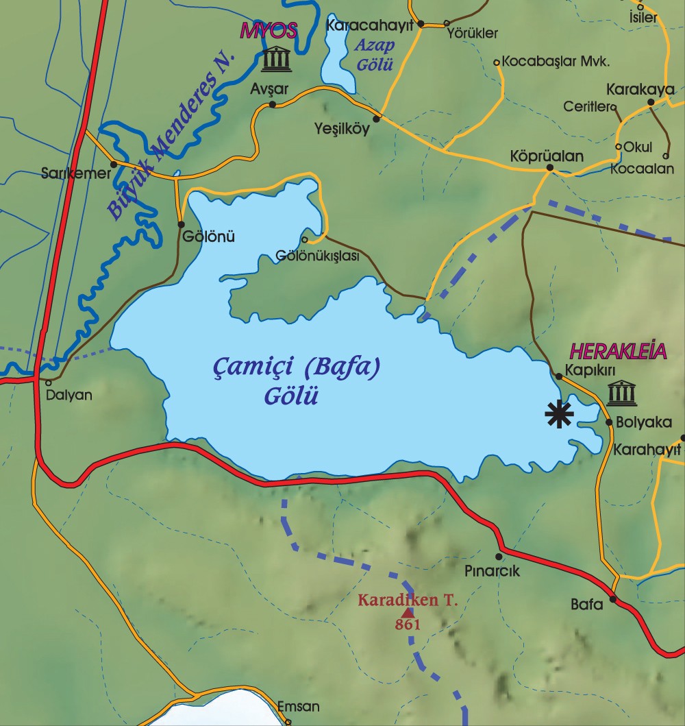 herakleia bafa gölü haritası ile ilgili görsel sonucu